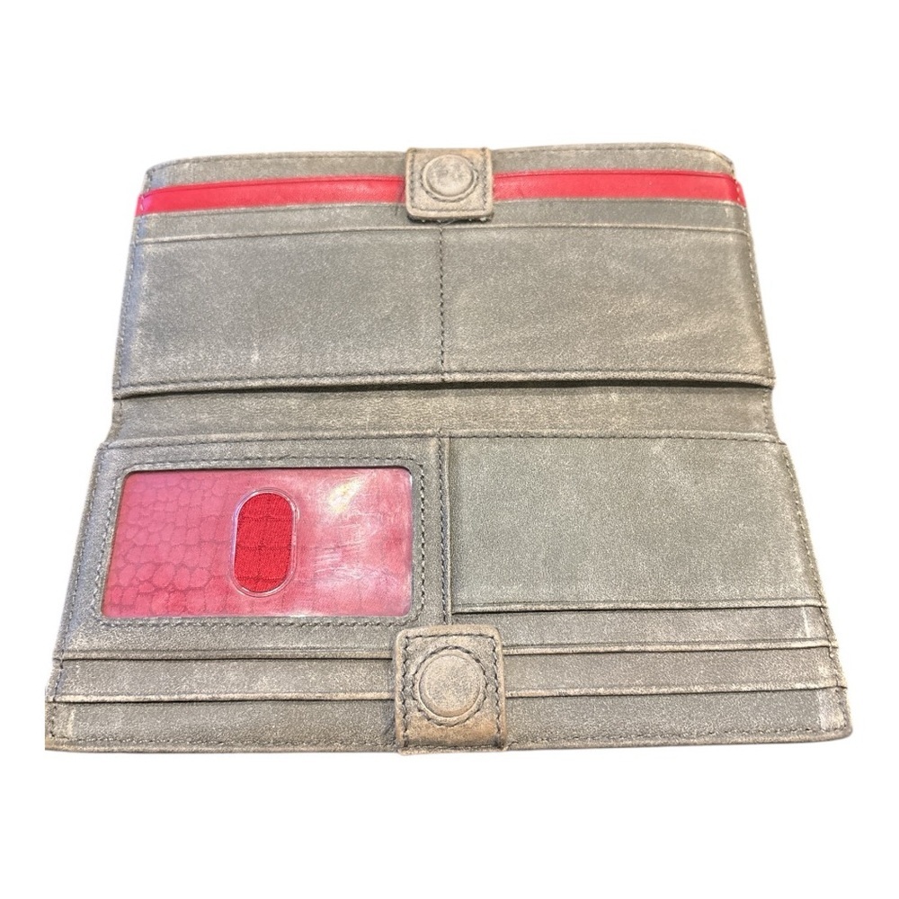 Hammitt 110 North Bifold Wallet with Brass Studs & Hardware w/red accent RR - Picture 4 of 8